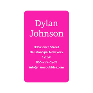 luggage tag labels one color hot pink