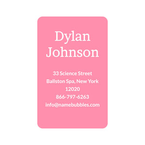 luggage tag labels one color pink grapefruit