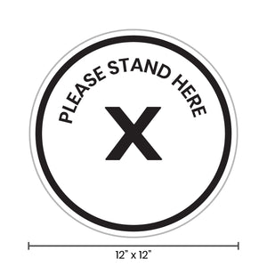Please Stand Here Floor Decals