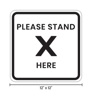 Please Stand Here Floor Decals