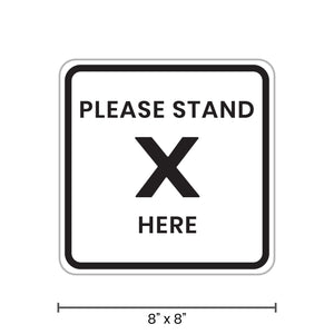 Please Stand Here Floor Decals