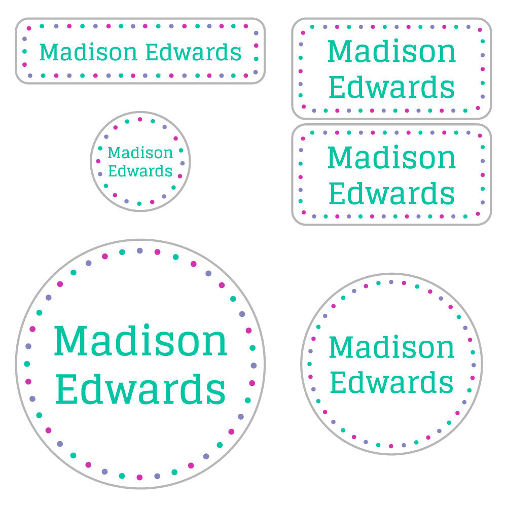 Dots Daycare Labels Pack