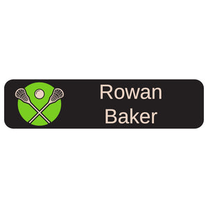 lacrosse lime green rectangle name labels