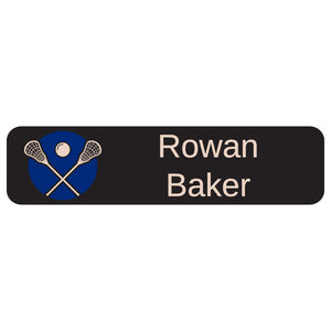 lacrosse navy blue rectangle name labels