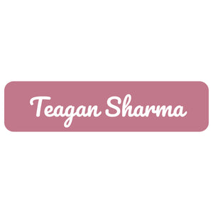 rectangle name labels neutral color dusty rose