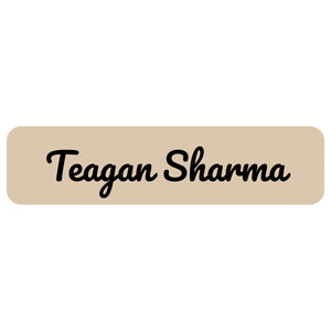 rectangle name labels neutral color sand