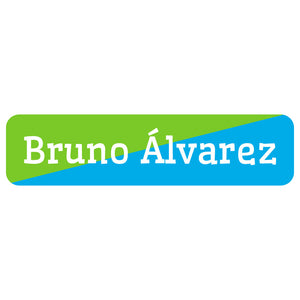 two-tone lime green bright blue rectangle name labels