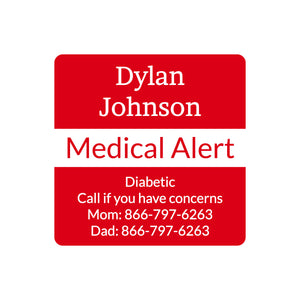 personalized medical alert labels