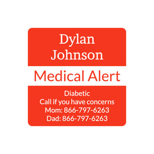 personalized medical alert labels