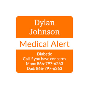 personalized medical alert labels