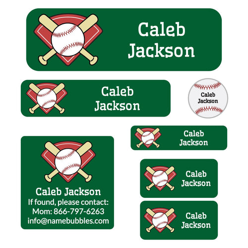 Baseball School Labels Pack