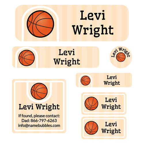 Basketball School Labels Pack