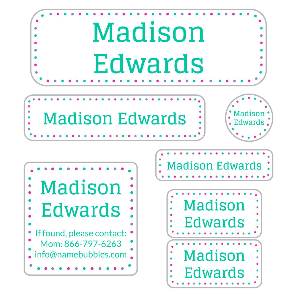Dots Daycare Labels Pack