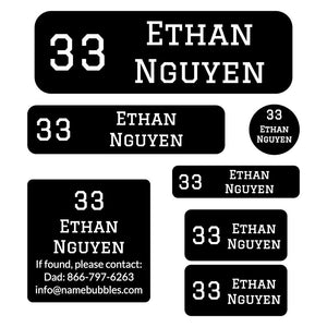 jersey school labels pack