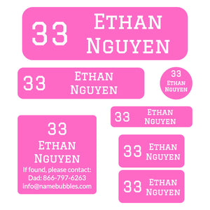 jersey school labels pack