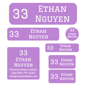jersey school labels pack