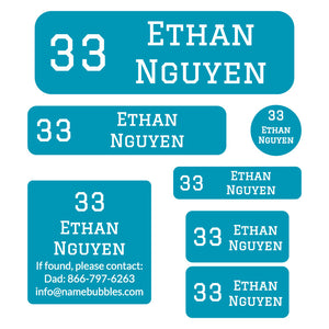 jersey school labels pack