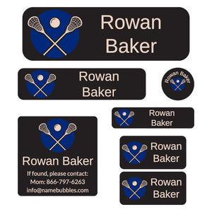 lacrosse navy blue school labels pack