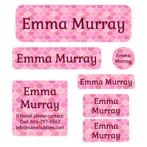 school labels pack mermaid pattern melody