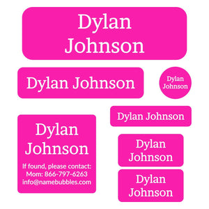 custom waterproof school labels