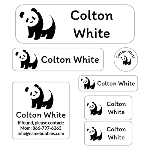 Panda School Labels Pack