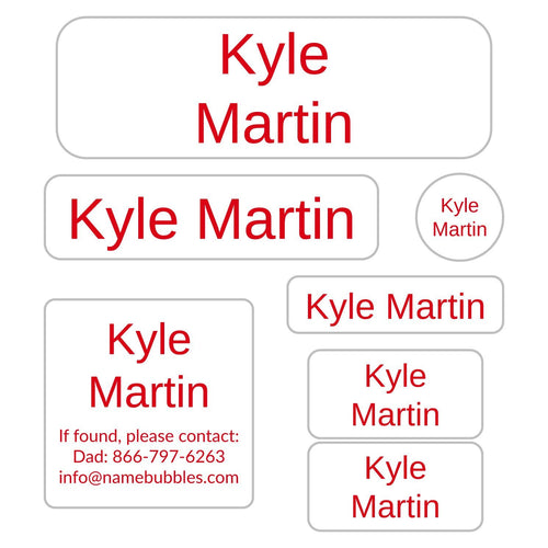 School Supply Labels: Simple School Labels Pack | Name Bubbles