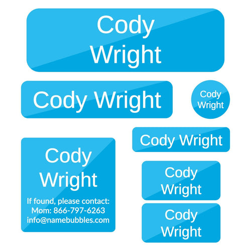 Split School Labels Pack For Kids | Name Bubbles