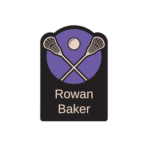 lacrosse purple lacrosse name labels