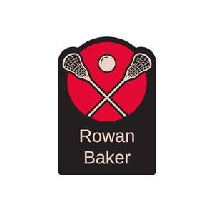 lacrosse red lacrosse name labels