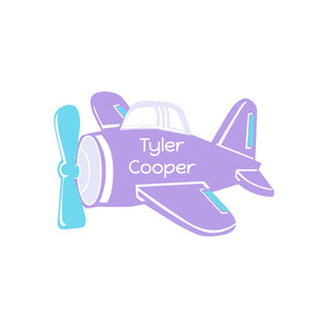 airplane name stickers