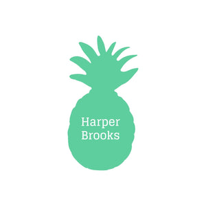 pineapple white name labels