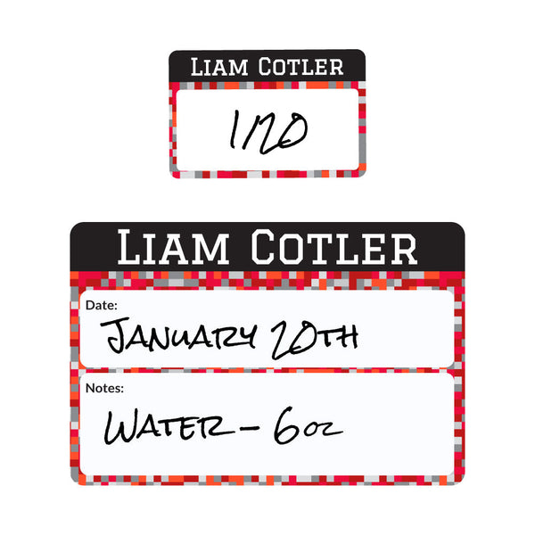 Pixels Sippy Cup Labels For Daycare | Name Bubbles