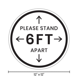 Six Feet Apart Floor Decals