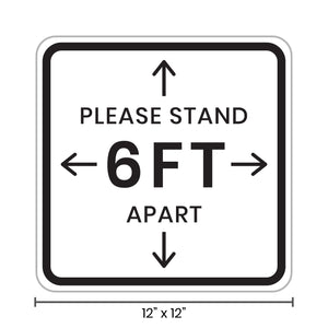 Six Feet Apart Floor Decals