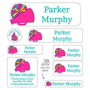 cheer cheer power pink sleepaway camp labels pack