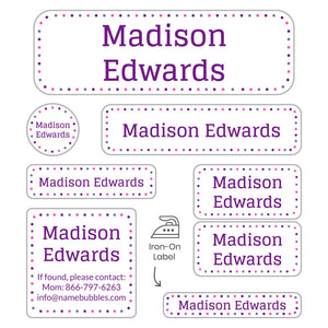 sleepaway camp labels pack dots alpine glow