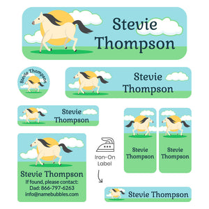 horse sunrise stallion sleepaway camp labels pack