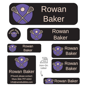 lacrosse purple sleepaway camp labels pack