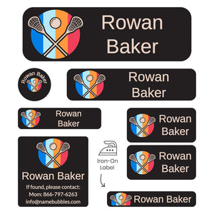 lacrosse sunset stripes sleepaway camp labels pack