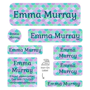 sleepaway camp labels pack mermaid pattern ariel