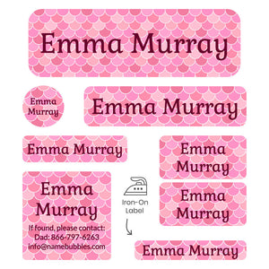 sleepaway camp labels pack mermaid pattern melody