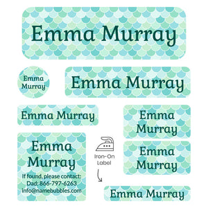 sleepaway camp labels pack mermaid pattern oceana