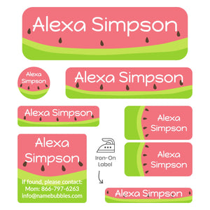 watermelon sleepaway labels pack