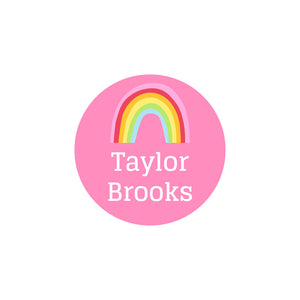 rainbows circle clothing labels Pink