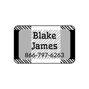 iron-on labels for kids with plaid design