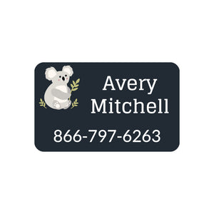 contact stickers for clothes koala nighttime navy