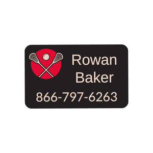 lacrosse red contact clothing labels