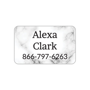 laundry safe clothing stickers with white marble background