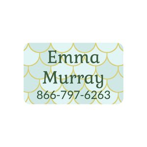 name and contact clothing labels mermaid pattern mariana