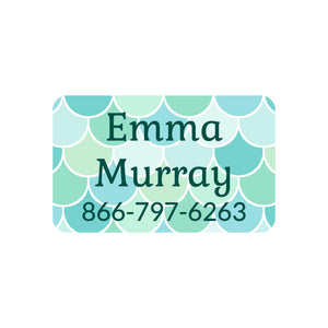 name and contact clothing labels mermaid pattern oceana